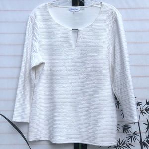 White Dove Calvin Klein Lady’s 3/4 Sleeve Blouse